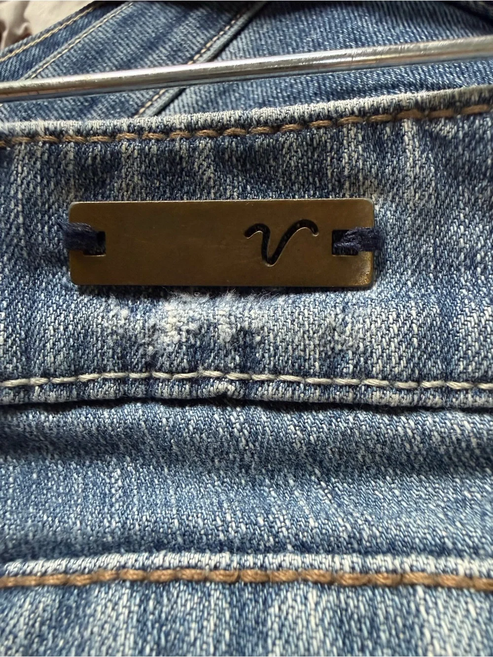 Vanity Blue Distressed Wide-Leg Jeans